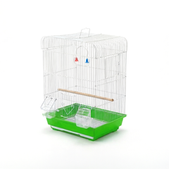Colivie pentru păsări BA004 34x28x49 cm – Metal, Tavă detașabilă, Albastru/Verde