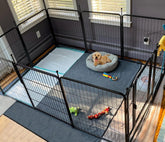 Tarc pentru caini, 8 elemente, 68 x 80 cm, metal, Negru, large 32