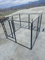 Tarc pentru caini, 8 elemente, 68 x 100 cm, metal, Negru, extra large 40