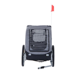 Remorca de bicicleta pentru transportat animale, marca PawHut, gri