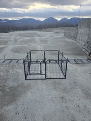 Tarc pentru caini, 8 elemente, 60 x 60 cm, metal, Negru, small 24