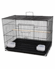 Colivie pentru Păsări BQ01 60x42x40 cm | Metal, Tavă Detașabilă | Negru, Alb, Albastru