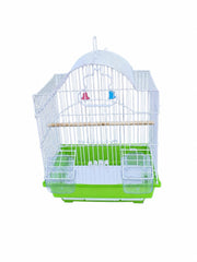 Colivie pentru Păsări Mici Bird Cage06, 29x22x39 cm, cu 2 Hrănitoare, Stinghie și Tavă Detașabilă