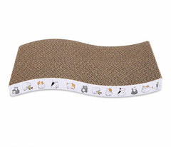 Suport pentru Ascuțit Gheare Pisici Ondulat din Carton Premium, 43 x 20 x 3 cm