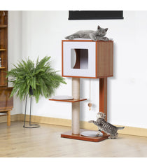 Ansamblu de joaca elegant pentru pisici, Pawhut, 50x40x91 cm, D30 - 206V01