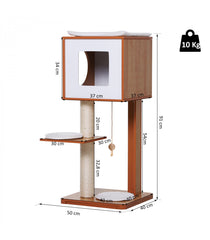 Ansamblu de joaca elegant pentru pisici, Pawhut, 50x40x91 cm, D30 - 206V01