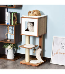 Ansamblu de joaca elegant pentru pisici, Pawhut, 50x40x91 cm, D30 - 206V01