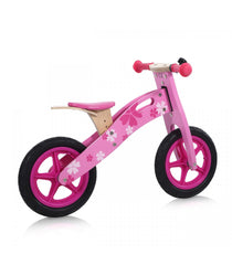 Bicicleta fara pedale din lemn copii, Baby Vivo, roz