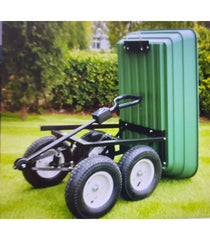 Carucior de gradina si curte, cuva basculanta, 125 l, verde, GC-018B