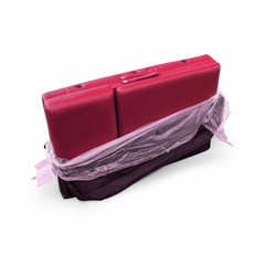 Masa de masaj, cadru aluminiu, 3 sectiuni, Rosu