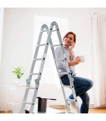 Scara multifunctionala, aluminiu, 4x4 trepte, 4,6 m, FSFA-004