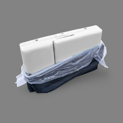 Masa de masaj, cadru aluminiu, 3 sectiuni, Alb