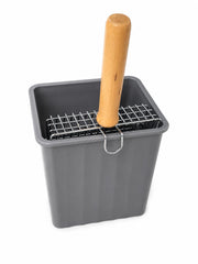 Litieră pentru Pisici Portocal 50L, Închisă cu Capac, 58 x 37 x 39 cm, Gri