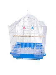 Colivie pentru Păsări Mici Bird Cage06, 29x22x39 cm, cu 2 Hrănitoare, Stinghie și Tavă Detașabilă