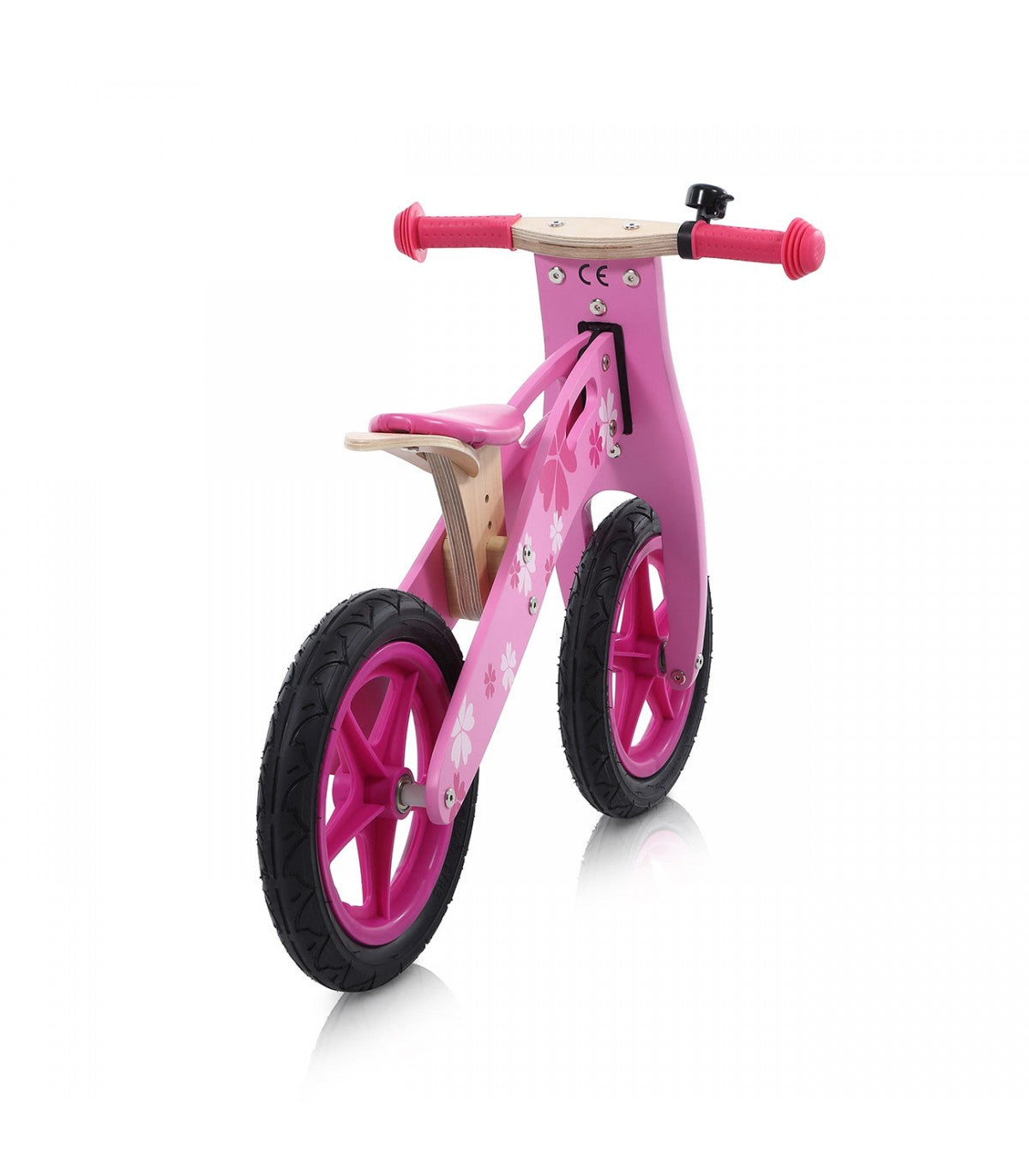 biciclete lemn fara pedale Bicicleta fara pedale din lemn copii, Baby Vivo, roz – MartinVelo