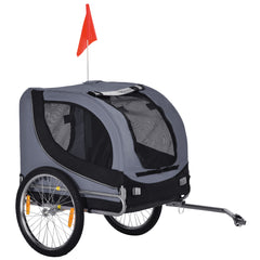 Remorca de bicicleta pentru transportat animale, marca PawHut, gri